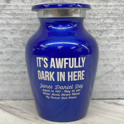 Customer Gallery - It's Awfully Dark In Here Keepsake Urn - Midnight Blue