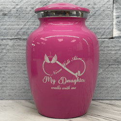 Customer Gallery - My Daughter Walks With Me Sharing Urn - Rose Pink