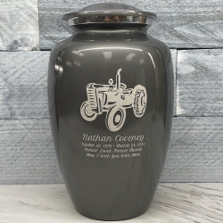 Customer Gallery - Classic Tractor Cremation Urn - Gunmetal Gray
