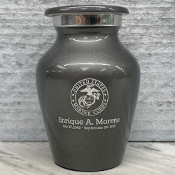 Customer Gallery - Marine Corps Keepsake Urn - Gunmetal Gray