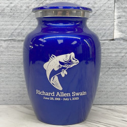 Customer Gallery - Bass Fishing Sharing Urn - Midnight Blue