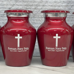 Customer Gallery - Cross Keepsake Urn - Ruby Red