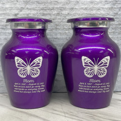 Customer Gallery - Butterfly Keepsake Urn - Purple Luster