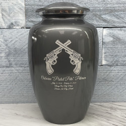 Customer Gallery - Revolver Pistol Cremation Urn - Gunmetal Gray