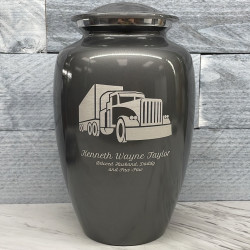 Customer Gallery - Semi Truck Cremation Urn - Gunmetal Gray