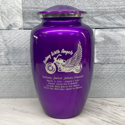 Customer Gallery - Riding with Angels Motorcycle Cremation Urn - Purple Luster
