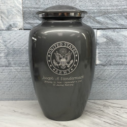 Customer Gallery - Army Cremation Urn - Gunmetal Gray