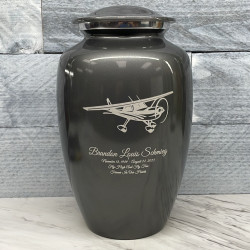 Customer Gallery - Airplane Cremation Urn - Gunmetal Gray
