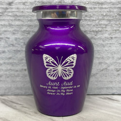Customer Gallery - Butterfly Keepsake Urn - Purple Luster