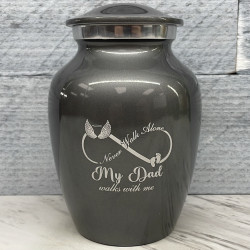 Customer Gallery - My Dad Walks With Me Sharing Urn - Gunmetal Gray
