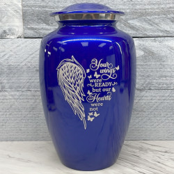 Customer Gallery - Your Wings Were Ready Cremation Urn - Midnight Blue