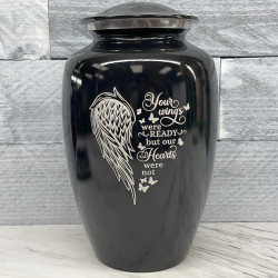 Customer Gallery - Your Wings Were Ready Cremation Urn - Jet Black