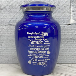 Customer Gallery - I Thought Of You Today Sharing Urn - Midnight Blue