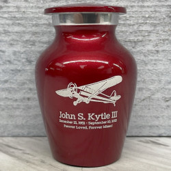 Customer Gallery - Airplane II Keepsake Urn - Ruby Red