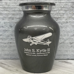 Customer Gallery - Airplane II Keepsake Urn - Gunmetal Gray