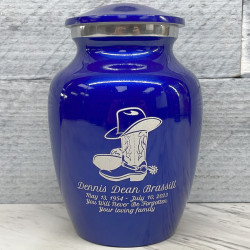 Customer Gallery - Cowboy Boots Sharing Urn - Midnight Blue