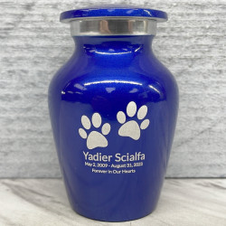 Customer Gallery - Keepsake Pawprints Heart Pet Cremation Urn - Midnight Blue