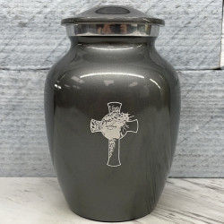 Customer Gallery - Jesus Crucifix Sharing Urn - Gunmetal Gray