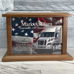 Customer Gallery - Semi Truck Cremation Urn - Prestige Walnut