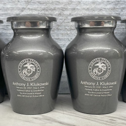 Customer Gallery - Marine Corps Keepsake Urn - Gunmetal Gray
