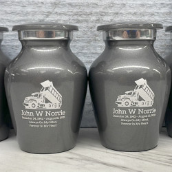 Customer Gallery - Dump Truck Keepsake Urn - Gunmetal Gray