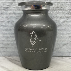 Customer Gallery - Wolf Keepsake Urn - Gunmetal Gray