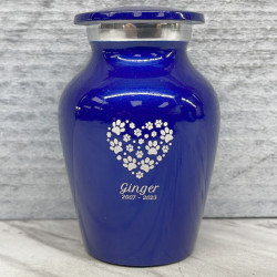 Customer Gallery - Keepsake Pawprint Heart Pet Cremation Urn - Midnight Blue