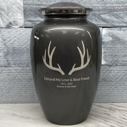 Customer Gallery - Antlers Cremation Urn - Gunmetal Gray
