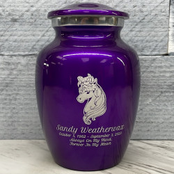 Customer Gallery - Floral Unicorn Sharing Urn - Purple Luster