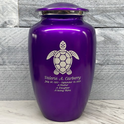 Customer Gallery - Sea Turtle Cremation Urn - Purple Luster