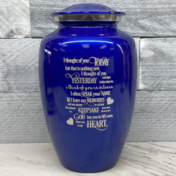 Customer Gallery - I Thought Of You Today Cremation Urn - Midnight Blue