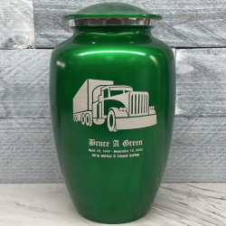 Customer Gallery - Semi Truck Cremation Urn - Shamrock Green