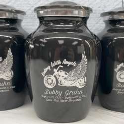Customer Gallery - Riding with Angels Sharing Urn - Jet Black