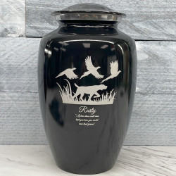 Customer Gallery - Hunting Dog Cremation Urn - Jet Black
