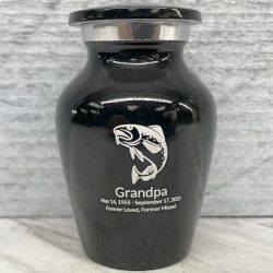 Customer Gallery - Salmon Fishing Keepsake Urn - Jet Black