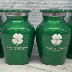 Customer Gallery - 4 Leaf Clover Keepsake Urn - Shamrock Green