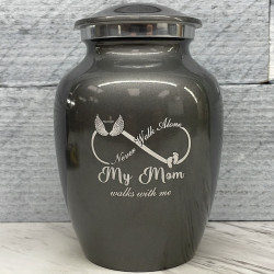 Customer Gallery - My Mom Walks With Me Sharing Urn - Gunmetal Gray