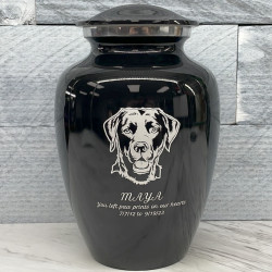 Customer Gallery - Large Black Lab Pet Cremation Urn - Jet Black