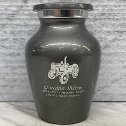 Customer Gallery - Classic Tractor Keepsake Urn - Gunmetal Gray