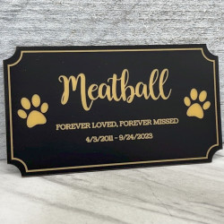 Customer Gallery - DIY Pet Cremation Urn Plate - Black - 4" w x 2.25" h