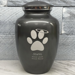 Customer Gallery - Large Angel Paw Pet Cremation Urn - Gunmetal Gray