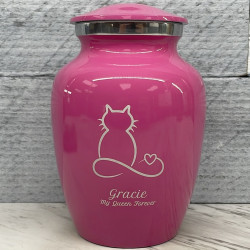 Customer Gallery - Small Infinite Love Cat Cremation Urn - Rose Pink