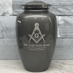 Customer Gallery - Masonic Cremation Urn - Gunmetal Gray
