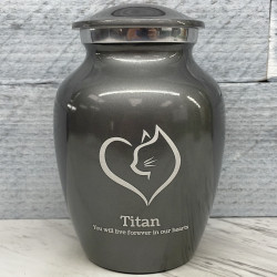 Customer Gallery - Loving Cat Cremation Urn - Gunmetal Gray