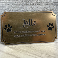 Customer Gallery - DIY Pet Cremation Urn Plate - Brushed Gold - 4" w x 2.25" h