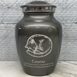 Customer Gallery - Dreaming Kitten Pet Cremation Urn - Gunmetal Gray