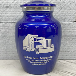 Customer Gallery - Semi Truck Sharing Urn - Midnight Blue
