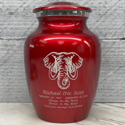 Customer Gallery - Elephant Sharing Urn - Ruby Red
