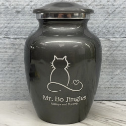 Customer Gallery - Infinite Love Cat Cremation Urn - Gunmetal Gray