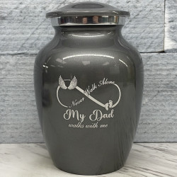 Customer Gallery - My Dad Walks With Me Sharing Urn - Gunmetal Gray